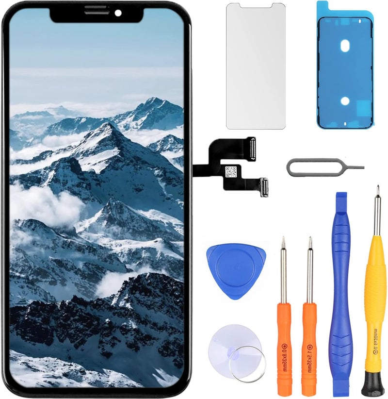 LL TRADER Screen Replacement for iPhone Xs LCD 5.8'' Retina FHD Display COF Touch Screen Digitiser with Repair Tool Kits, Waterproof Tape, Screen Protector - Image 1